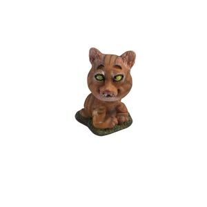 Orange Tabby Cat Bobblehead – Adorable‎ Cross-Eyed Retro Kitsch Collectible